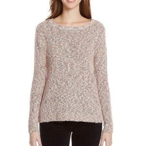 XXL Split hem marled gray and beige crew neck sweater women’s